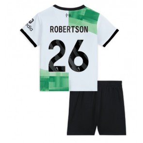 Lacne Dětský Futbalové dres Liverpool Andrew Robertson #26 2023-24 Krátky Rukáv - Preč (+ trenírky)